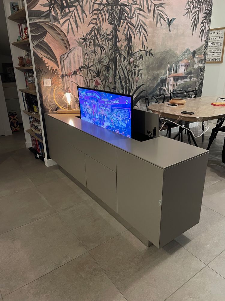 Sideboards - MOTORIZED TV STAND - LIFT/THE UNUSUAL SOLUTIONS BESPOKE  - ÉLÉGANCE ET TECHNOLOGIE