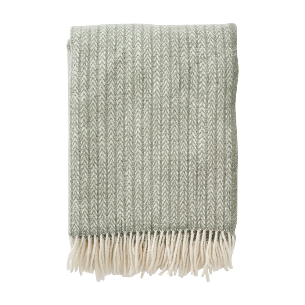 Throw blankets - Gotland Stripe black, throw in 100 % Gotland wool - KLIPPAN YLLEFABRIK AB