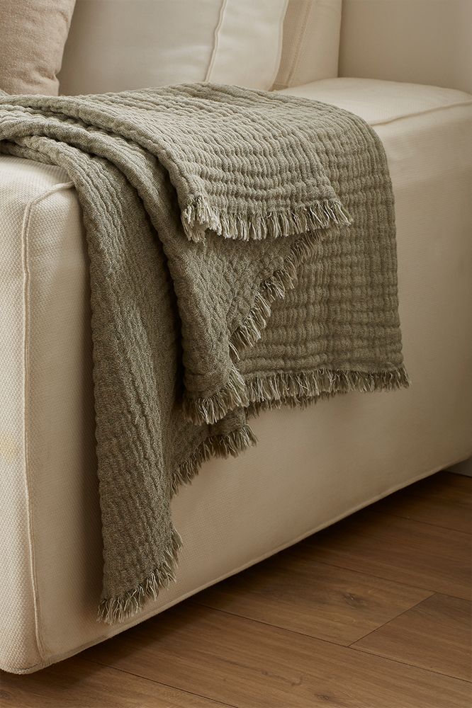 Decorative objects - ESTRELA wool and cotton gas throw - TOISON D'OR