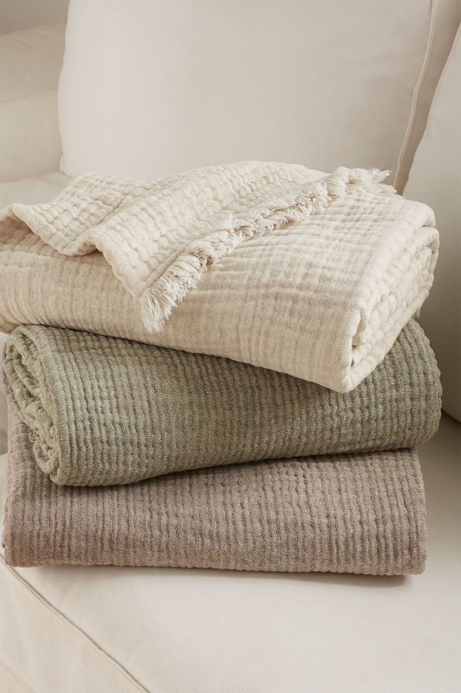 Decorative objects - ESTRELA wool and cotton gas throw - TOISON D'OR
