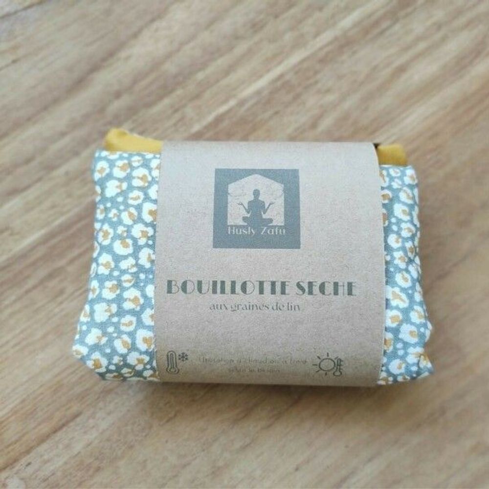 Cosmétiques - Bouillotte sèche aux graines de lin Léo - L'ATELIER DES CREATEURS