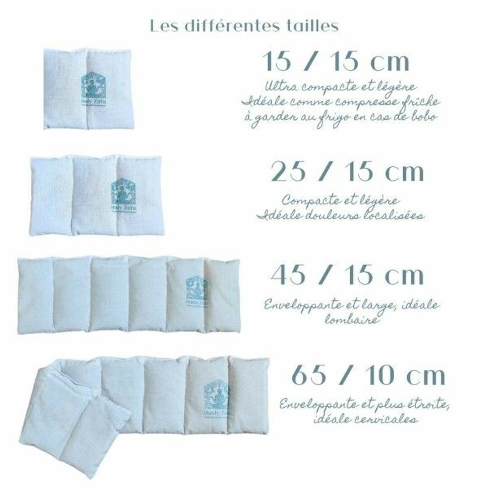 Beauty products - “Léonie” dry hot water bottle with flax seeds - L'ATELIER DES CREATEURS