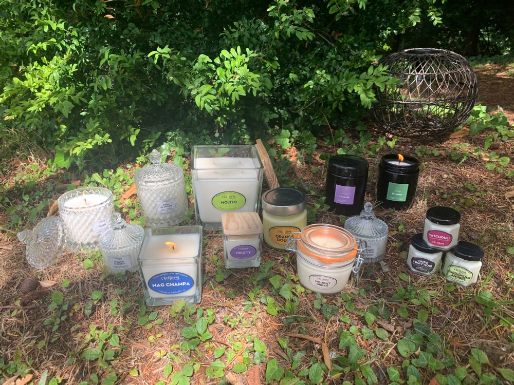 Bougies - BOUGIES PARFUMEES CIRE 100 % VEGETALE DE SOJA - L'ECHOPPE BUISSONNIERE