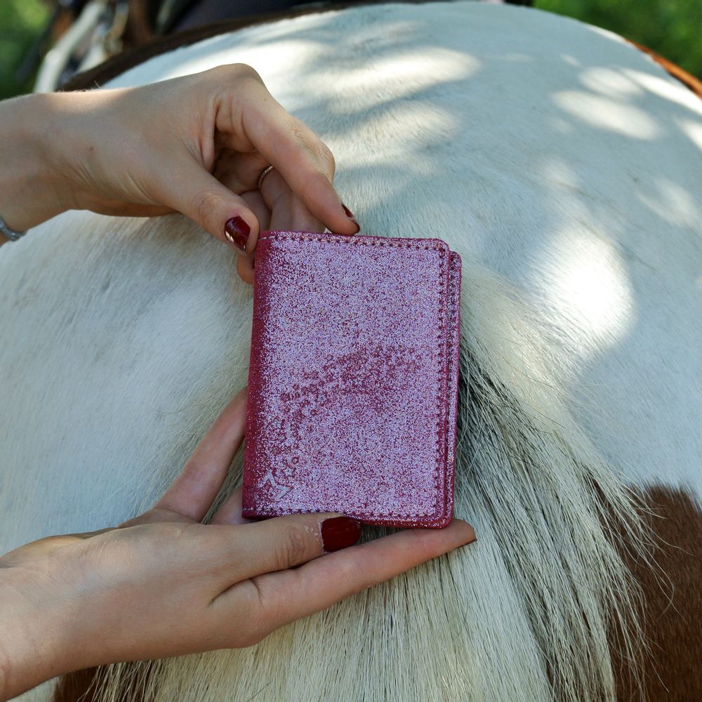 Petite maroquinerie - Etui à cartes Double en cuir Pailleté - LA CARTABLIÈRE
