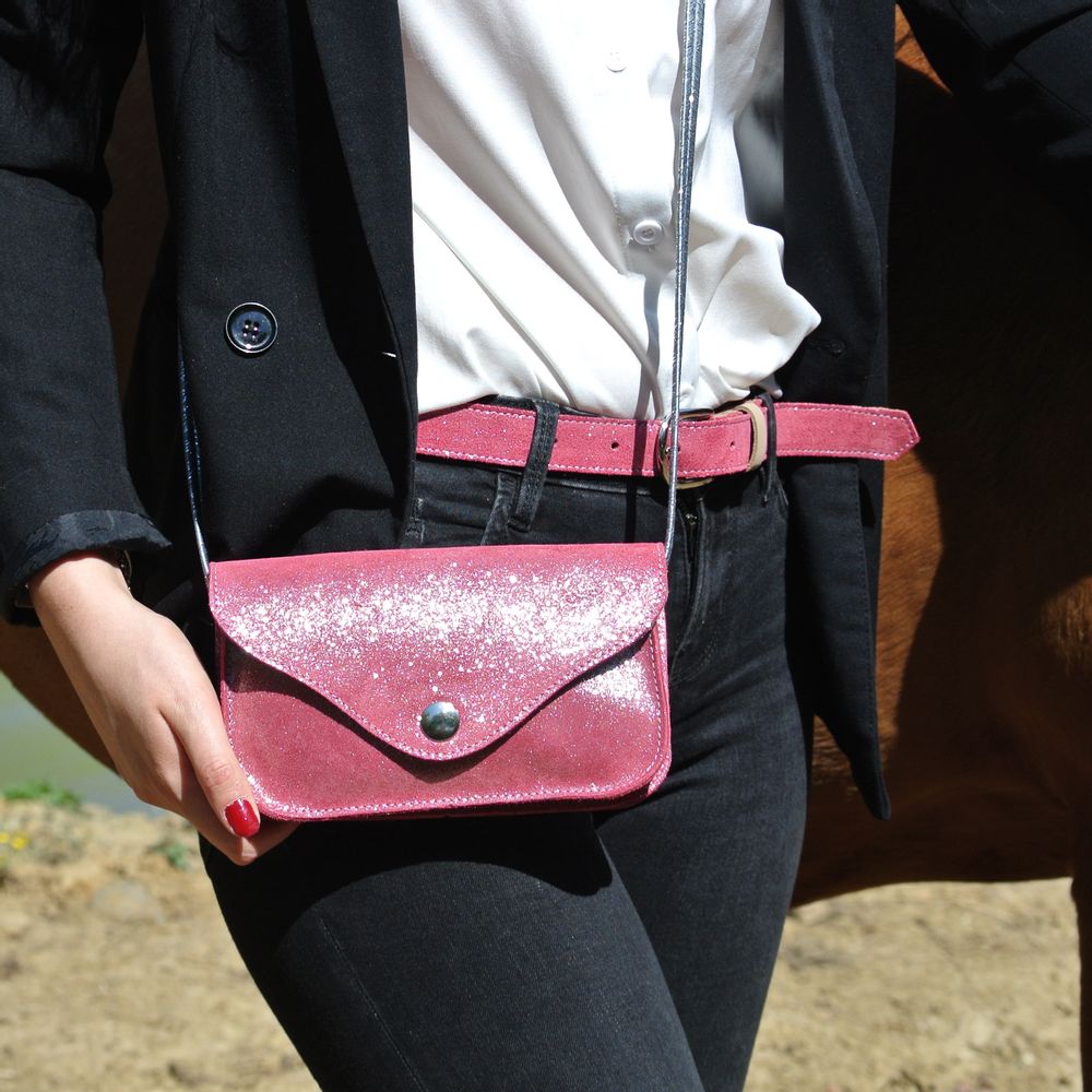 Petite maroquinerie - Ceinture en cuir pailleté - LA CARTABLIÈRE