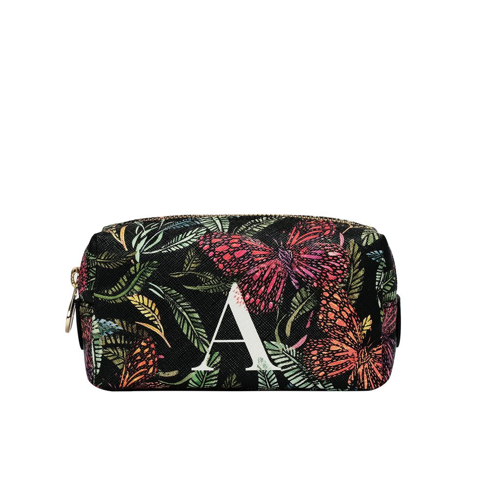 Travel accessories - Mini Bacio Make-up Bag in Botanical Monogram - FONFIQUE