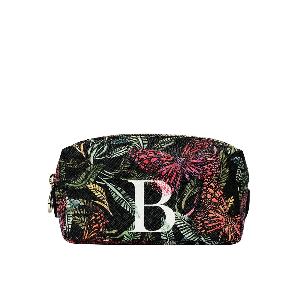 Travel accessories - Mini Bacio Make-up Bag in Botanical Monogram - FONFIQUE