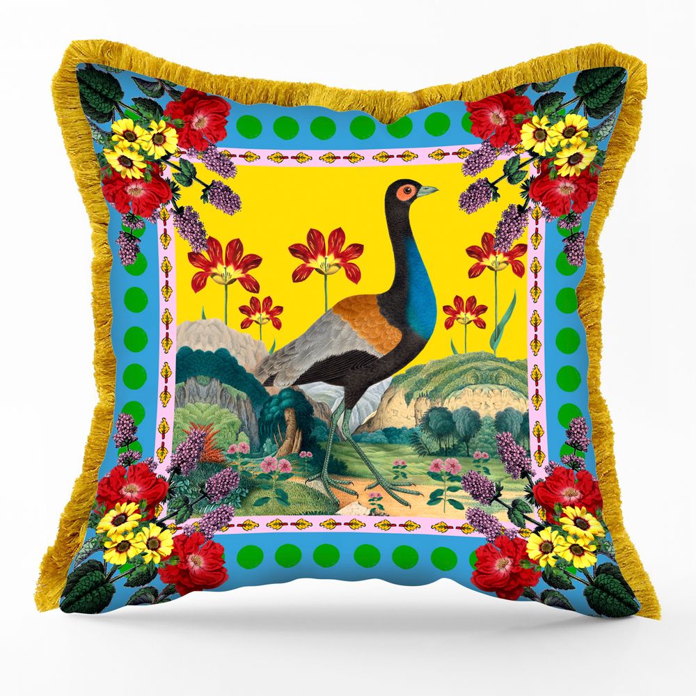 Coussins textile - housse de coussin en velours Paon - MOUCHKINE JEWELRY