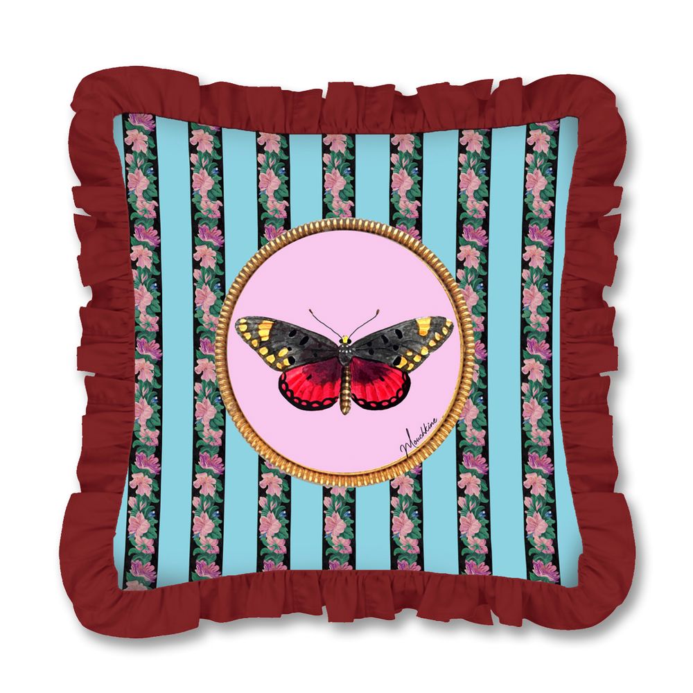Coussins textile - housse de coussin en velours Paon - MOUCHKINE JEWELRY