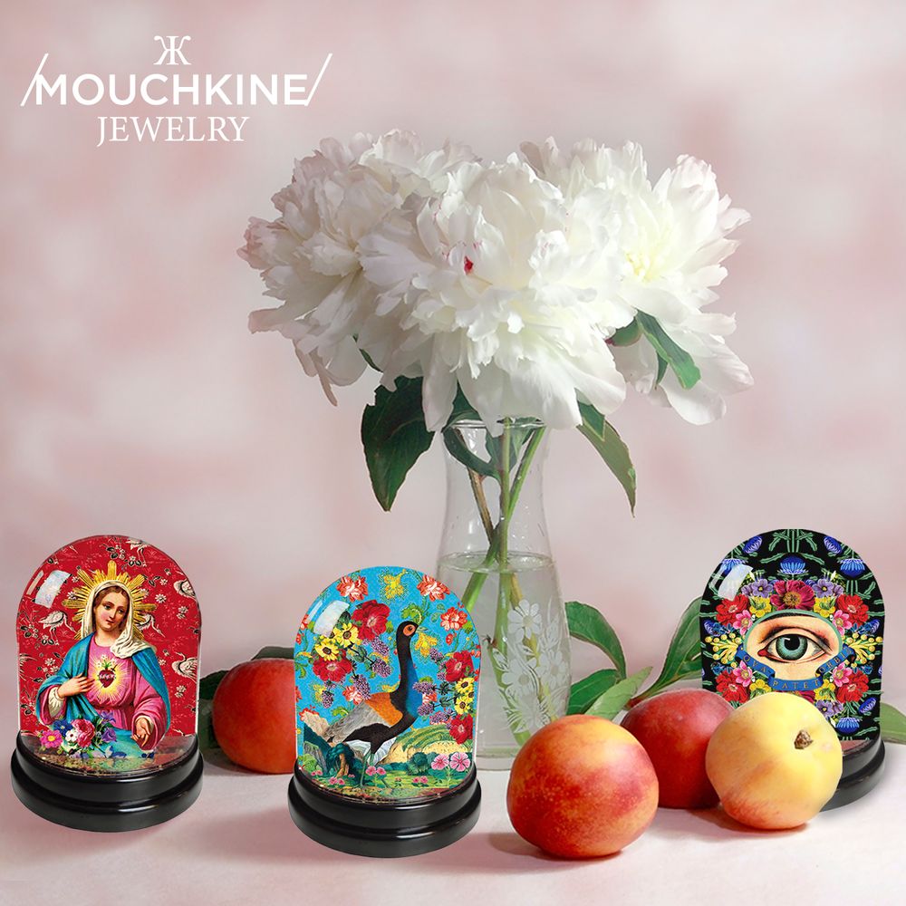 Coussins textile - housse de coussin en velours Paon - MOUCHKINE JEWELRY