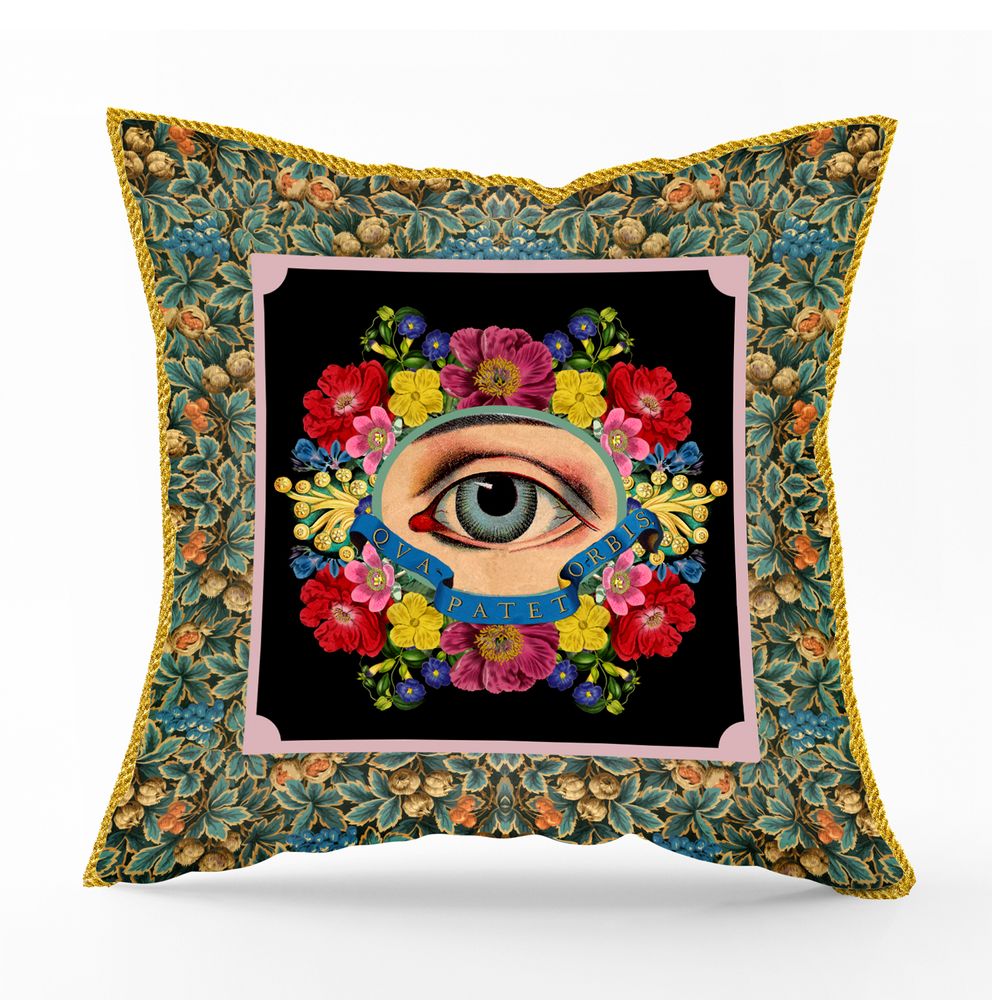 Coussins textile - housse de coussin en velours Paon - MOUCHKINE JEWELRY