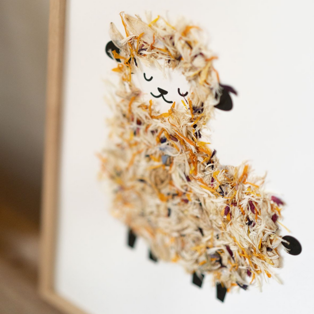Objets personnalisables - Gaston le mouton - herbier de fleurs séchées personnalisable - FLEURON