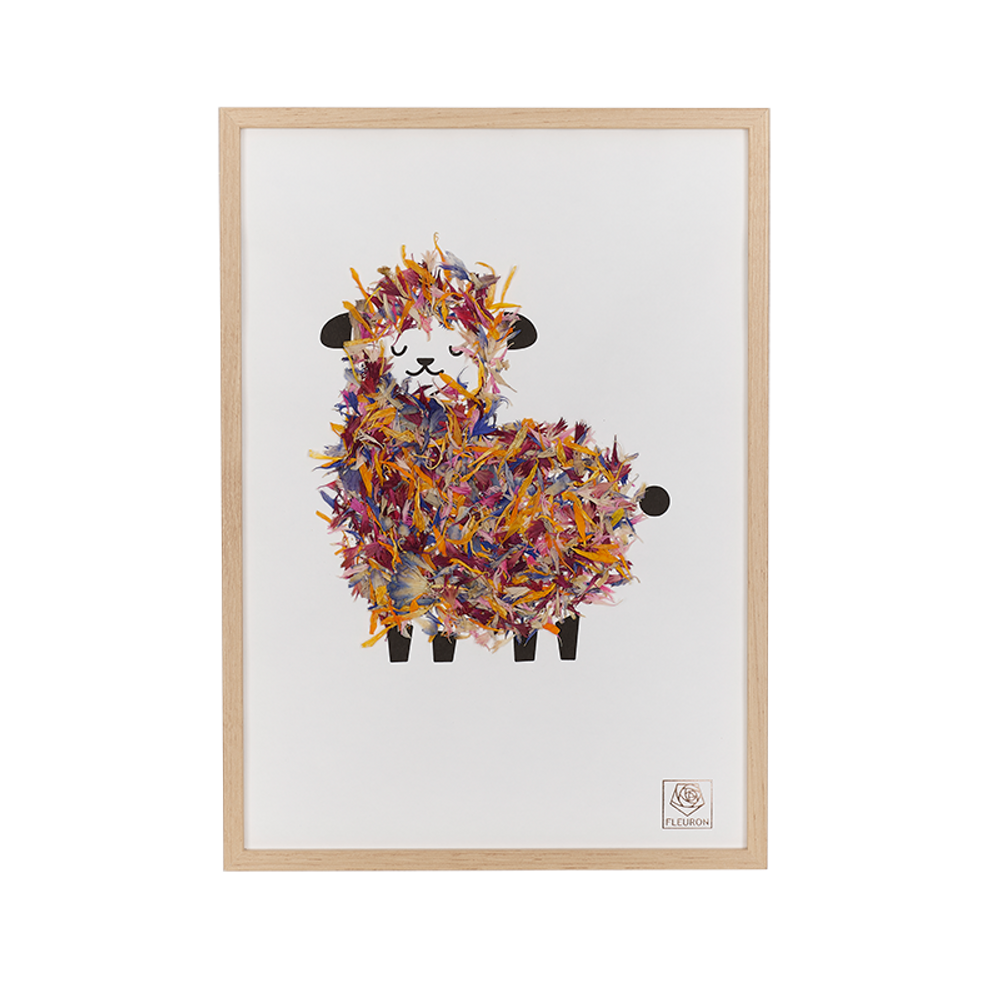 Objets personnalisables - Gaston le mouton - herbier de fleurs séchées personnalisable - FLEURON