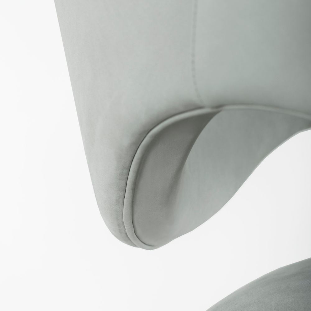 Chairs - Modern Laurence Dining Chairs, Greyish-Green Leather, Handmade by Greenapple - GREENAPPLE DESIGN INTERIORS