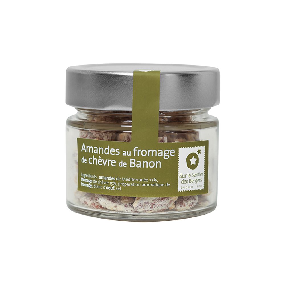 Épicerie fine - Amandes au Fromage de Chèvre de Banon - 60g | Épicerie fine - SUR LE SENTIER DES  BERGERS