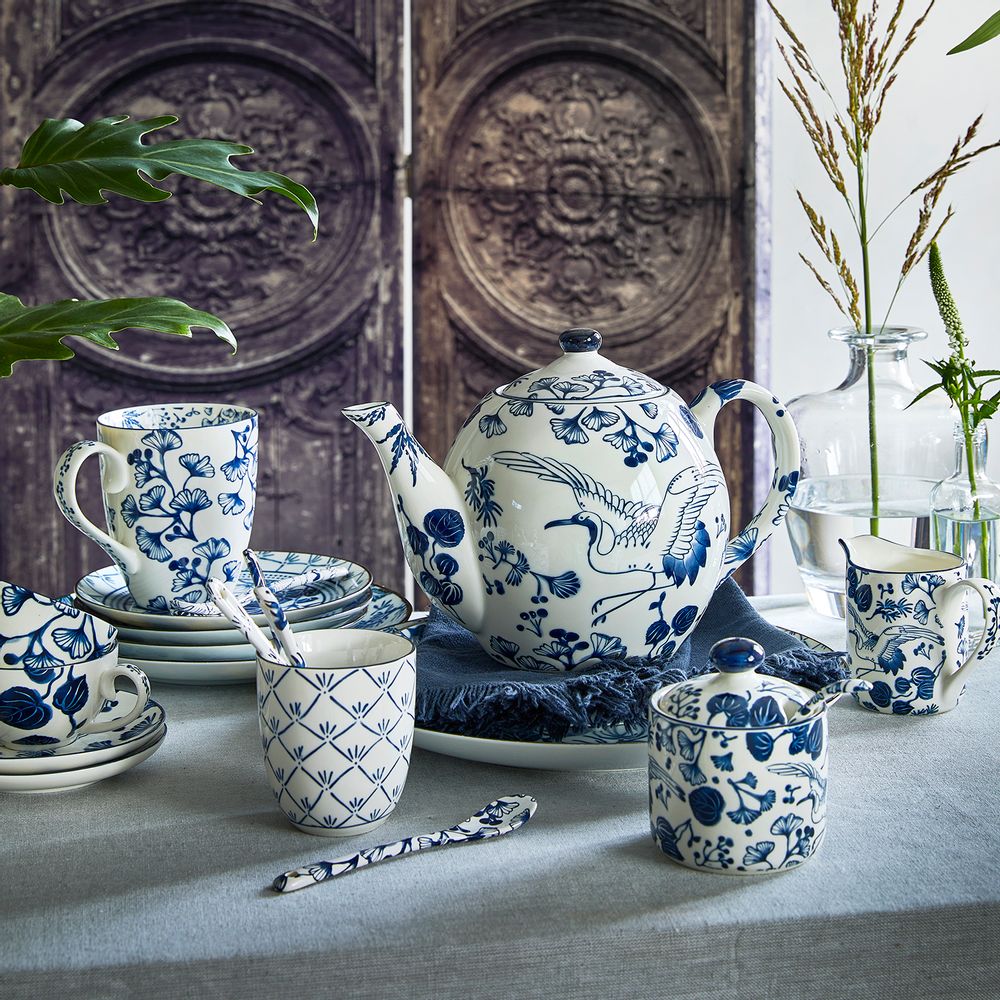 Assiettes au quotidien - Porcelaine bleu et blanc - TOKYO DESIGN STUDIO