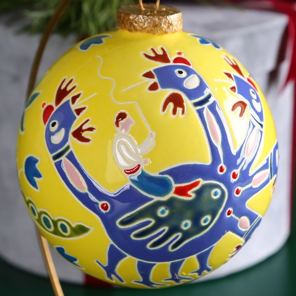 Guirlandes et boules de Noël - BOULE DE NOËL EN CÉRAMIQUE «DRAGON» - LORASHEN