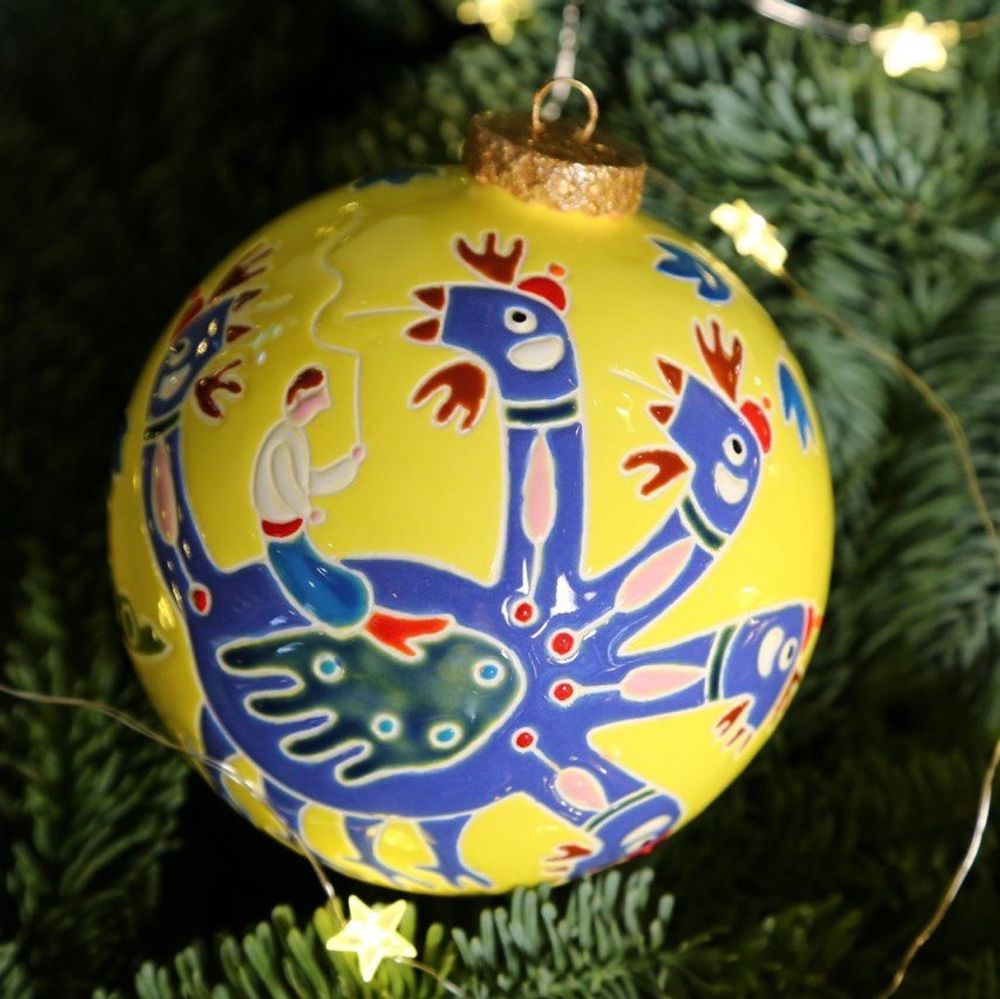 Guirlandes et boules de Noël - BOULE DE NOËL EN CÉRAMIQUE «DRAGON» - LORASHEN