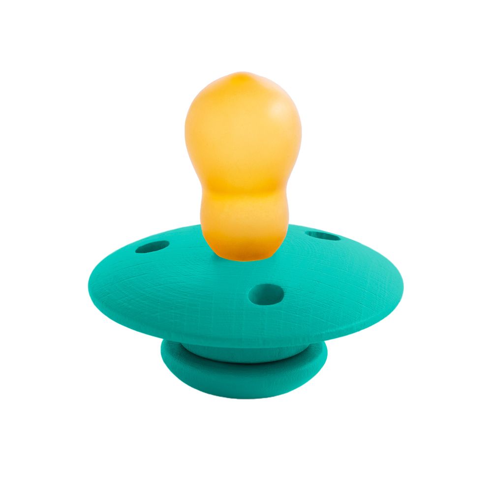 Accessoires pour puériculture - Tetine 100% naturelle en bois & caoutchouc pur | Collection Colorfull : Vert d'eau - TOTOTE