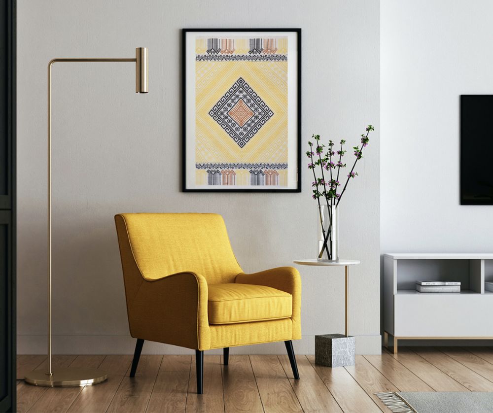 Other wall decoration - Handwoven cotton wall hanging - OCK POP TOK