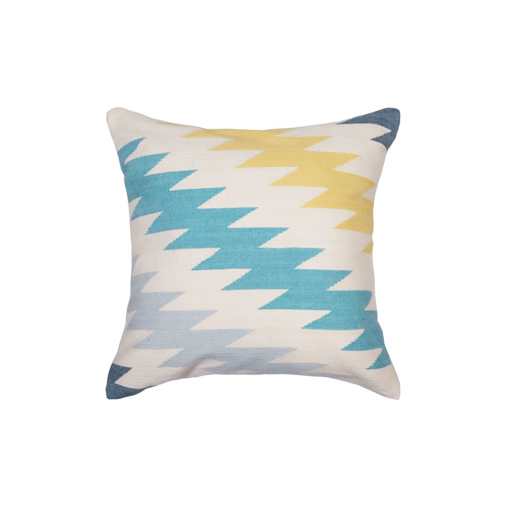 Fabric cushions - Handwoven Interlocking Tapestry Cotton Cushion Cover - OCK POP TOK
