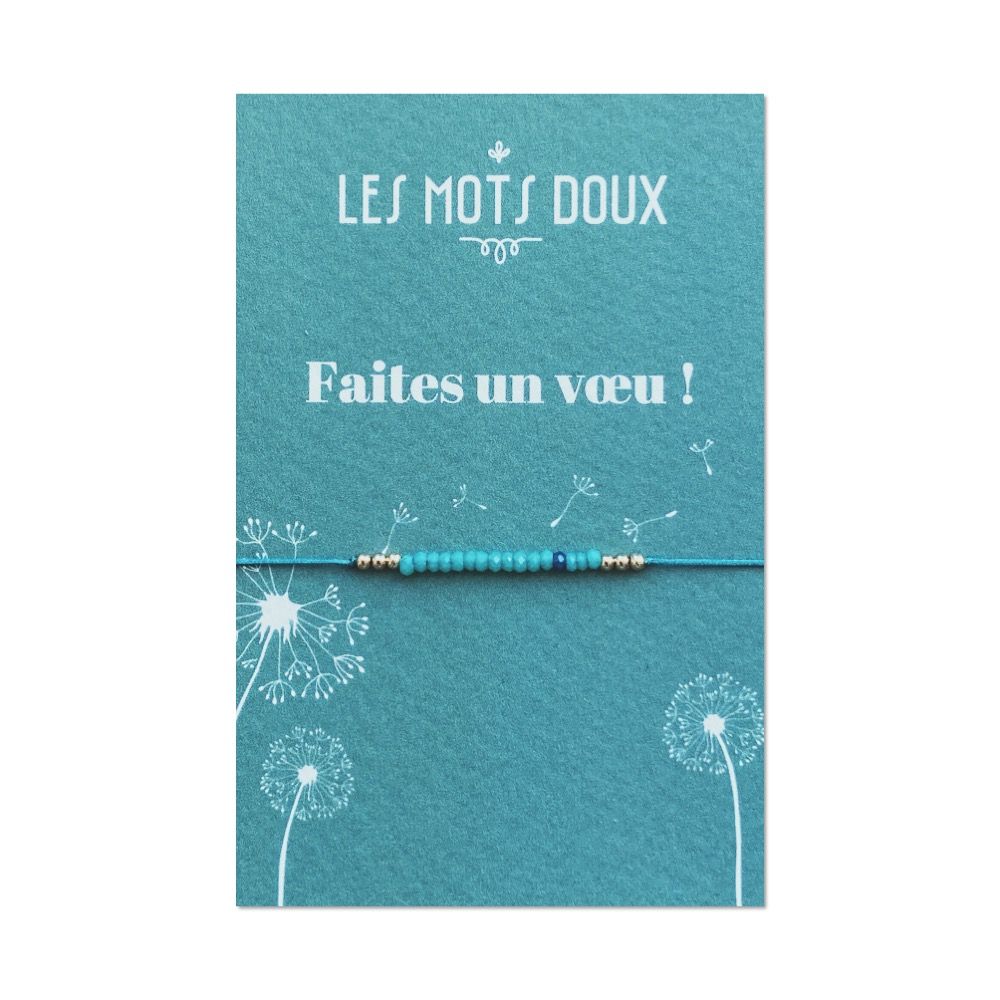 Bijoux - Bracelet Faites un Voeu : Lagon - LES MOTS DOUX