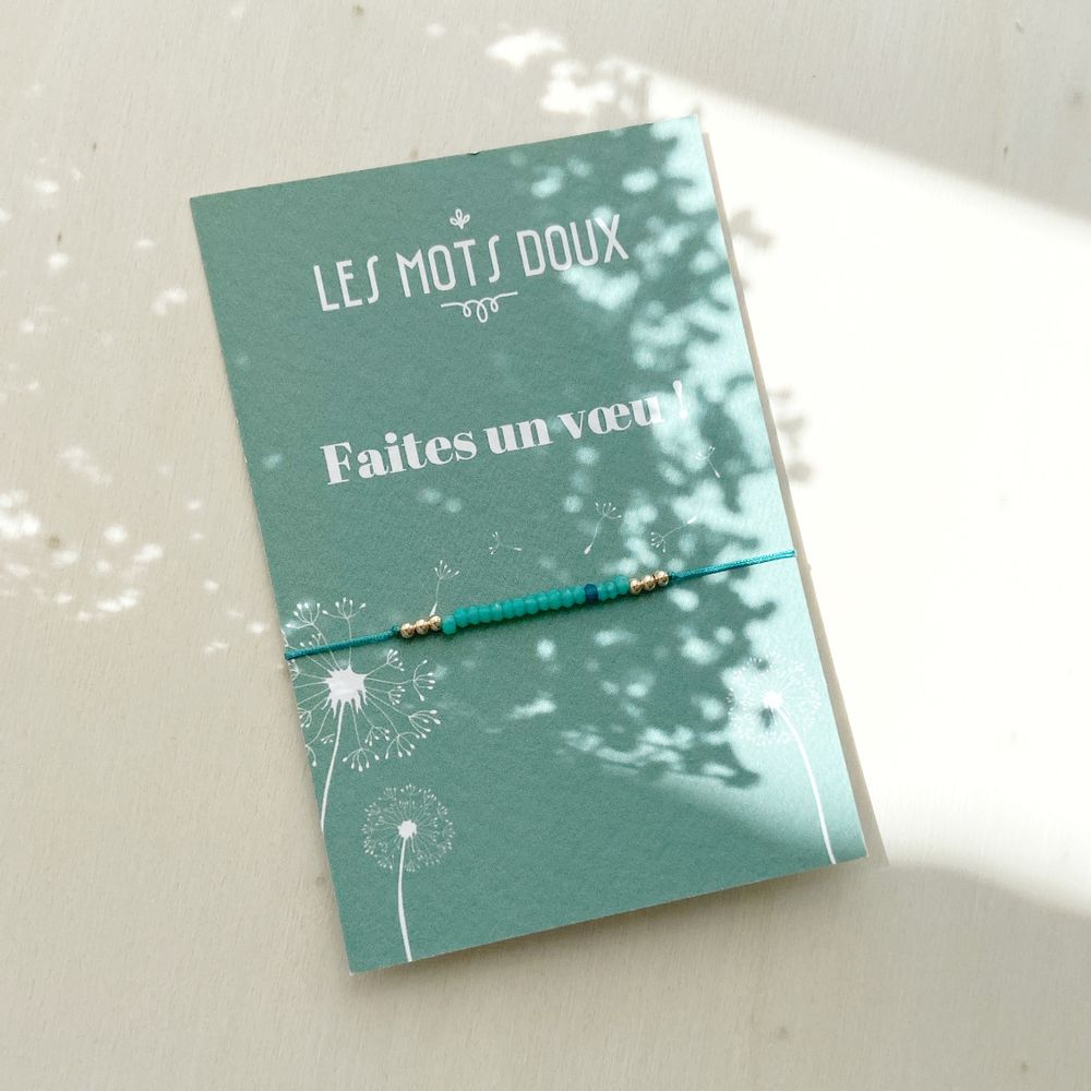 Bijoux - Bracelet Faites un Voeu : Lagon - LES MOTS DOUX