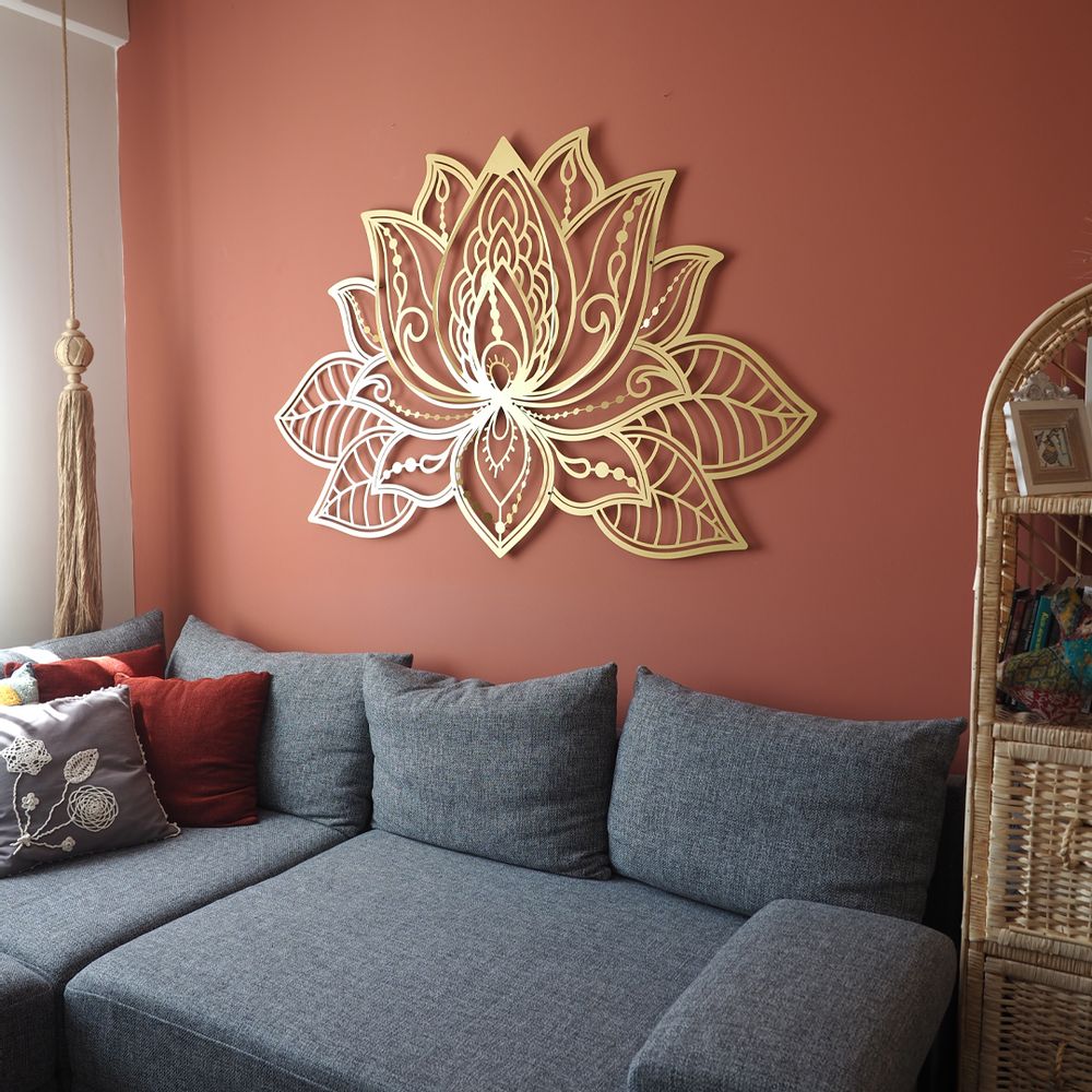 Other wall decoration - 3D LOTUS MANDALA METAL WALL ART - APT524 - OOBJE