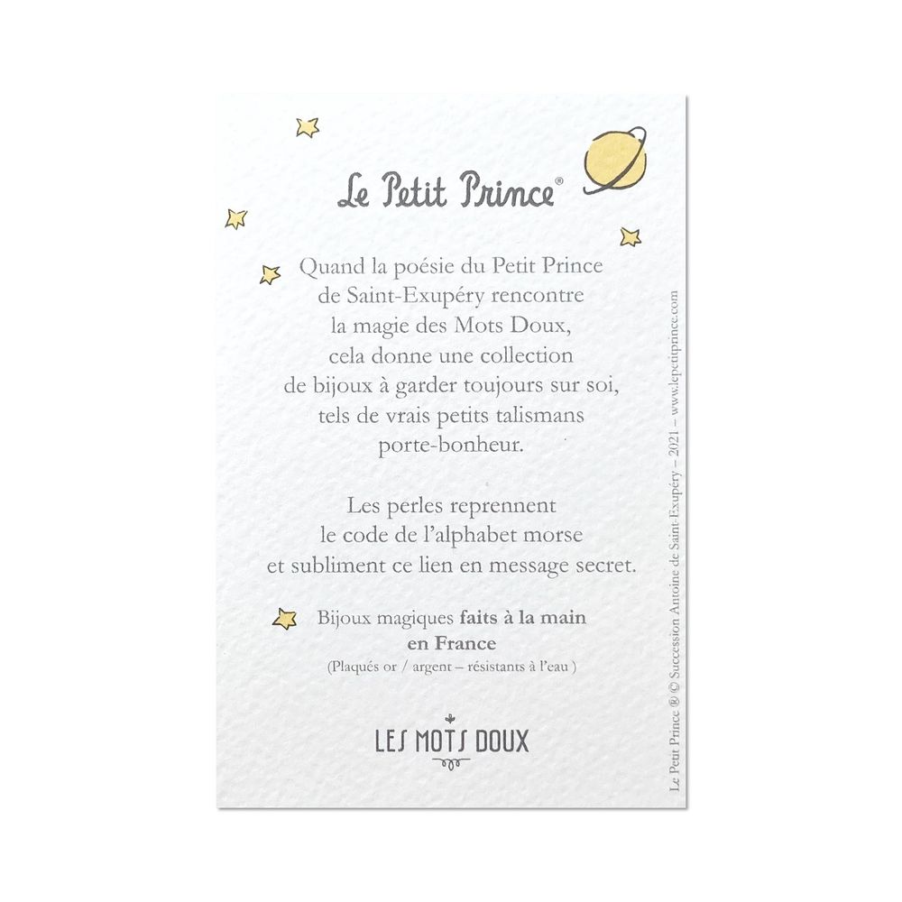 Bijoux - Bracelet code morse Le Petit Prince : Unique - LES MOTS DOUX
