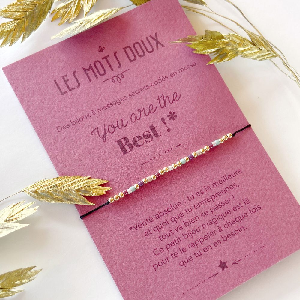 Bijoux - Bracelet code morse : You are the best - LES MOTS DOUX