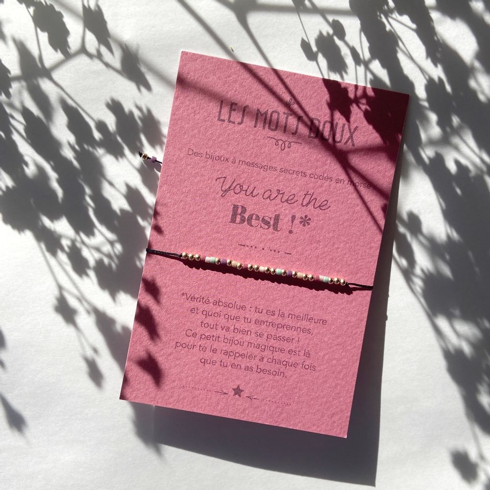 Bijoux - Bracelet code morse : You are the best - LES MOTS DOUX