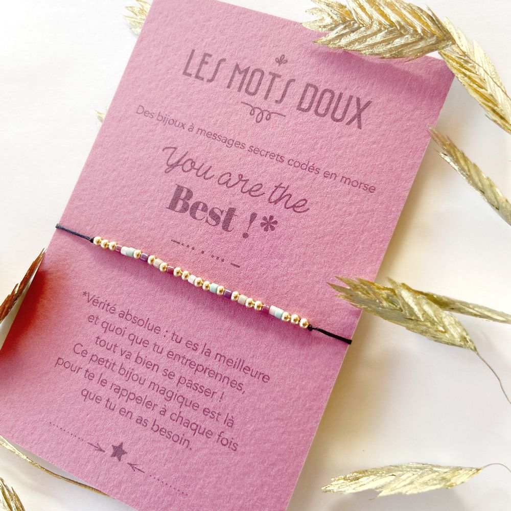 Bijoux - Bracelet code morse : You are the best - LES MOTS DOUX