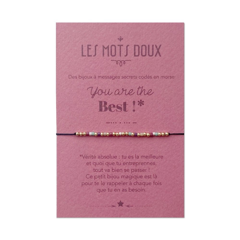 Bijoux - Bracelet code morse : You are the best - LES MOTS DOUX
