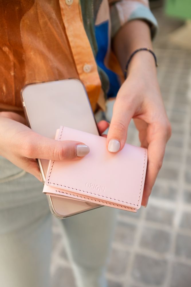 Leather goods - CARD HOLDER 1 FLAP - Recycled Leather - MAISON ORIGIN