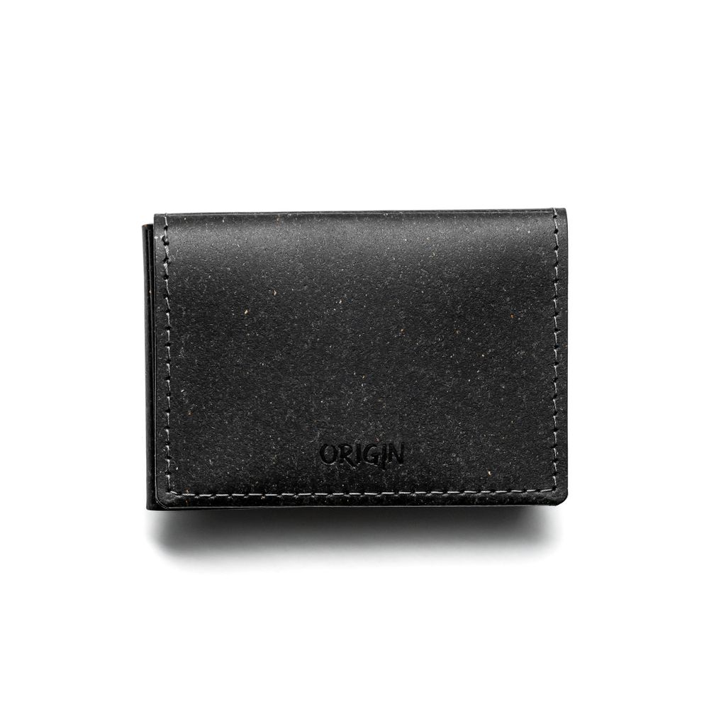 Leather goods - CARD HOLDER 1 FLAP - Recycled Leather - MAISON ORIGIN