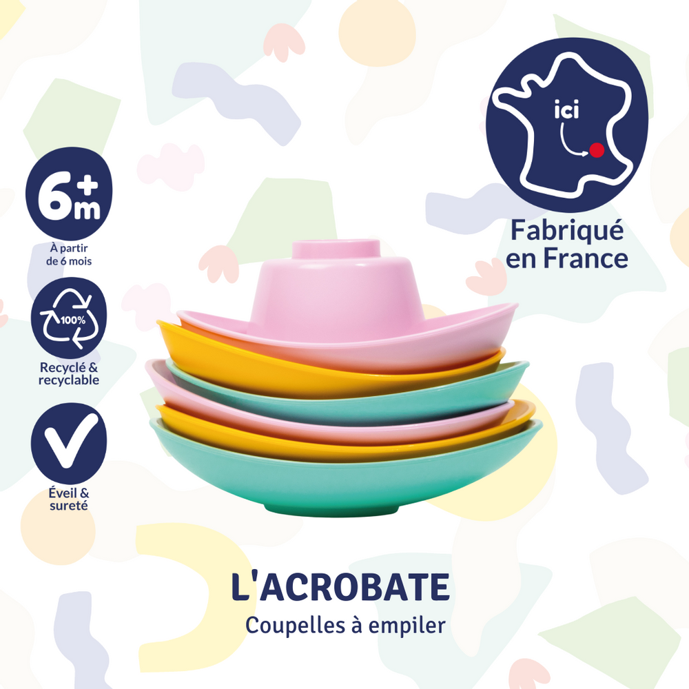 Accessoires pour bain enfants  - COFFRET D'ÉVEIL - Trois jouets d'éveil fabriqués en France en plastique recyclé - LE JOUET SIMPLE