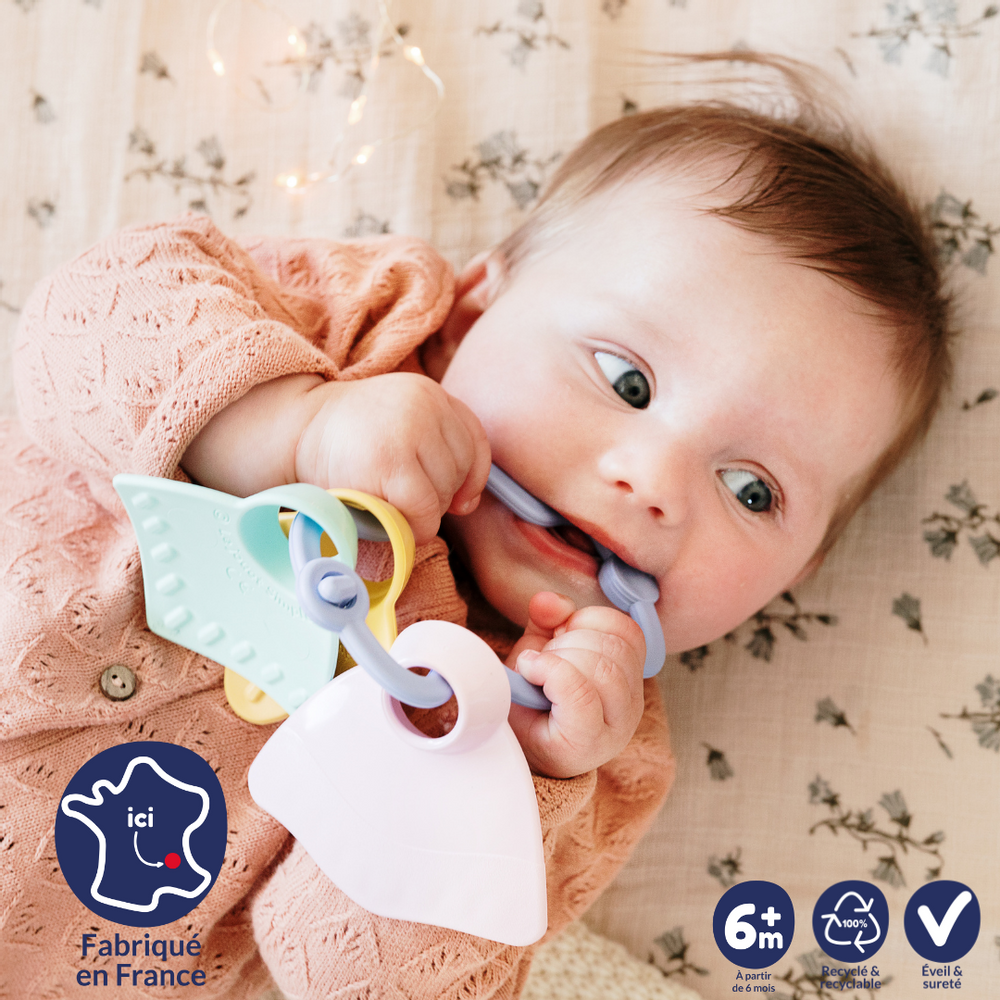 Accessoires pour bain enfants  - COFFRET D'ÉVEIL - Trois jouets d'éveil fabriqués en France en plastique recyclé - LE JOUET SIMPLE