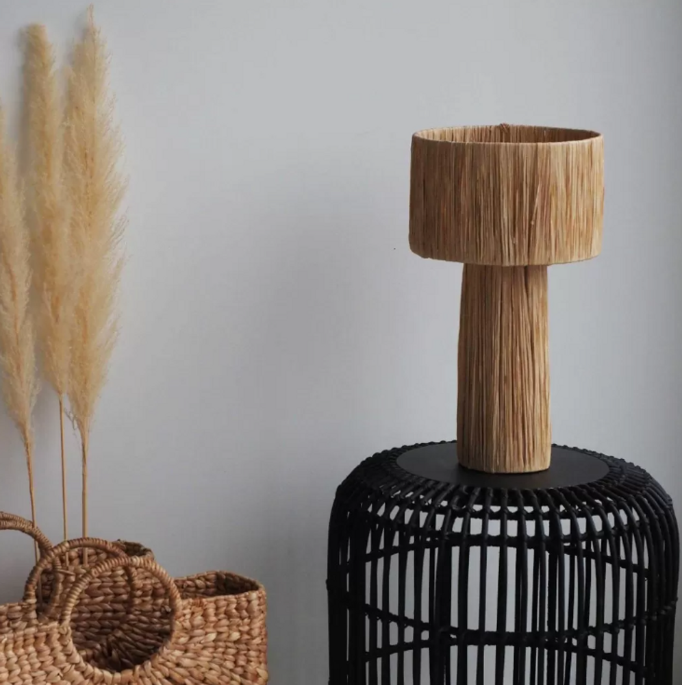 Table lamps - Natural raffia table lamp - Rosy - HYDILE