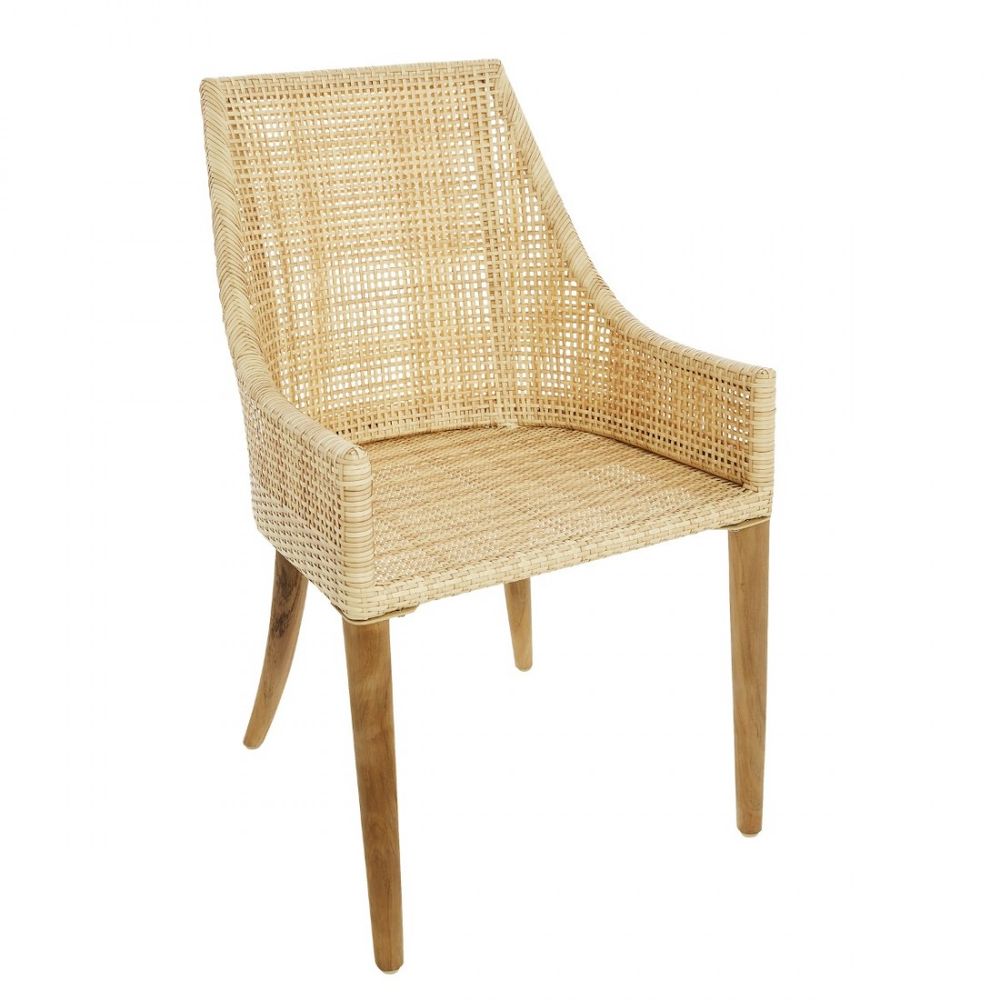 Fauteuils de jardin - Fauteuil de table SAO PAULO tressage en résine - KOK MAISON