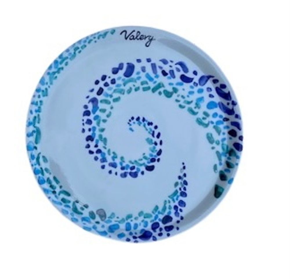 Objets personnalisables - assiettes à pizza de 33 cm en porcelaine peinte à la main, personnalisables avec le nom du restaurant - CERASELLA CERAMICHE