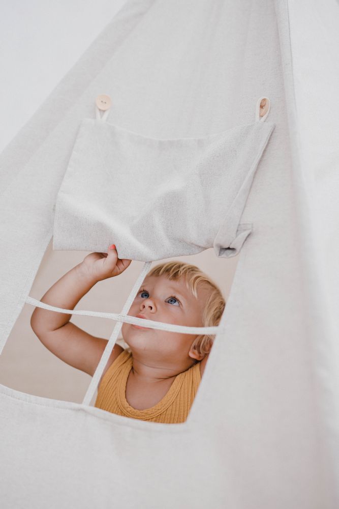 Jouets enfants - Tente de jeu - Notre tente de jeu spacieuse de couleur neutre est assez grande pour les amis et même les parents. Il peut même être utilisé à l'intérieur comme à l'extérieur. - OOH NOO