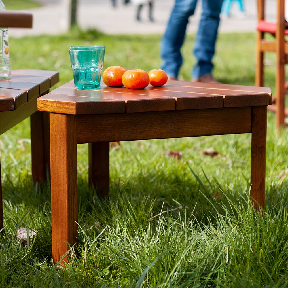 Coffee tables - T502 stackable black locust table. - AZUR CONFORT