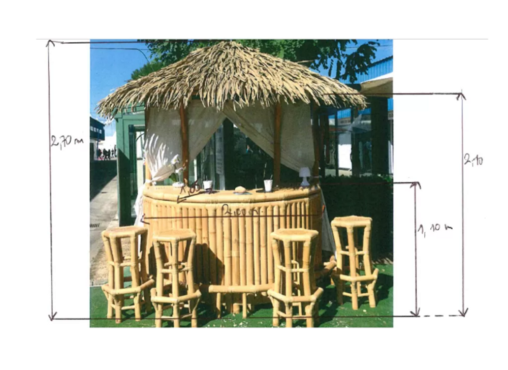 Gazébos, belvédères et pavillons de jardin - Bar en bambou - NUSA - HYDILE