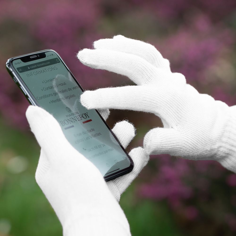 Prêt-à-porter - Gants tactiles Jasmin - 100% Laine bio - MAISON BONNEFOY