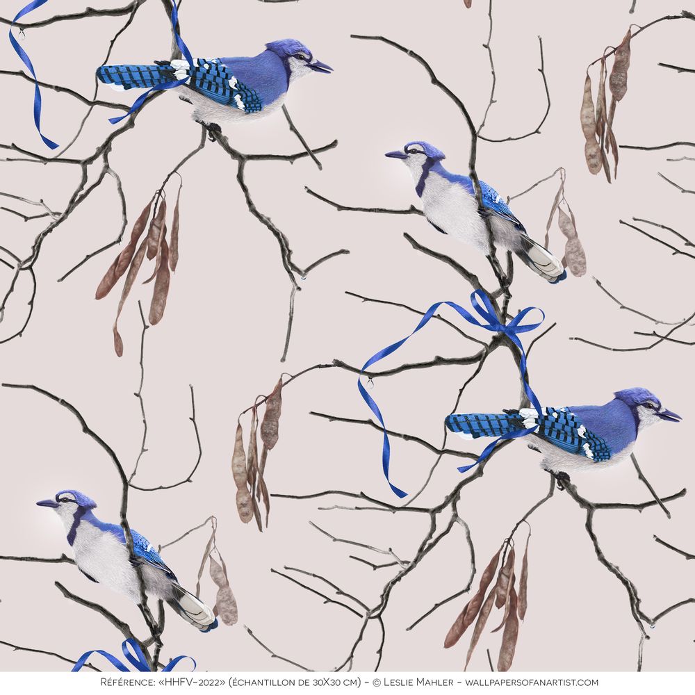 Papiers peints - Papier peint décor 12 exemplaires personnalisable HHFV-2022 - COSETTE ET LES LYS