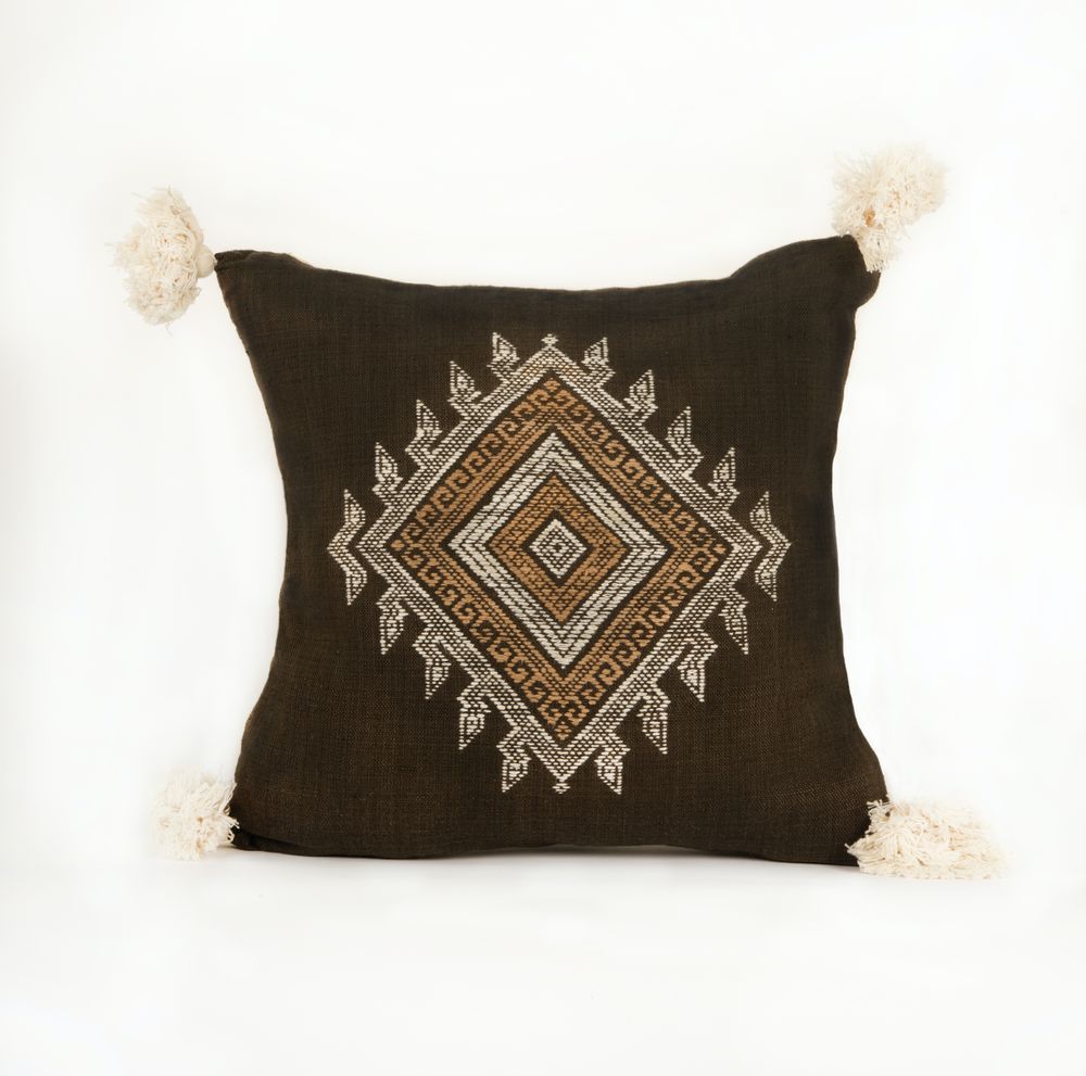 Fabric cushions - Tai Lue Classic Naga Cushion Cover - 40 x 40 cm - TRADITIONAL ARTS AND ETHNOLOGY CENTRE (TAEC)