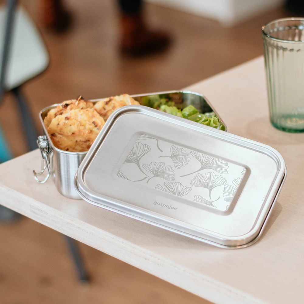 Plats et saladiers - Boite repas inox YUMMY / DRUMMY /FOODY (inox micro-ondable) - GASPAJOE
