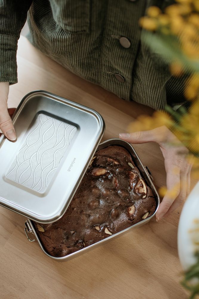 Plats et saladiers - Boite repas inox YUMMY / DRUMMY /FOODY (inox micro-ondable) - GASPAJOE