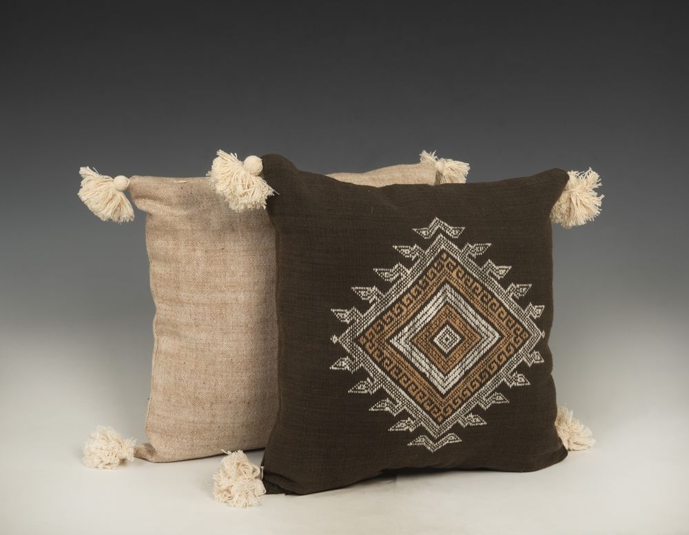 Fabric cushions - Tai Lue Classic Naga Cushion Cover - 40 x 40 cm - TRADITIONAL ARTS AND ETHNOLOGY CENTRE (TAEC)