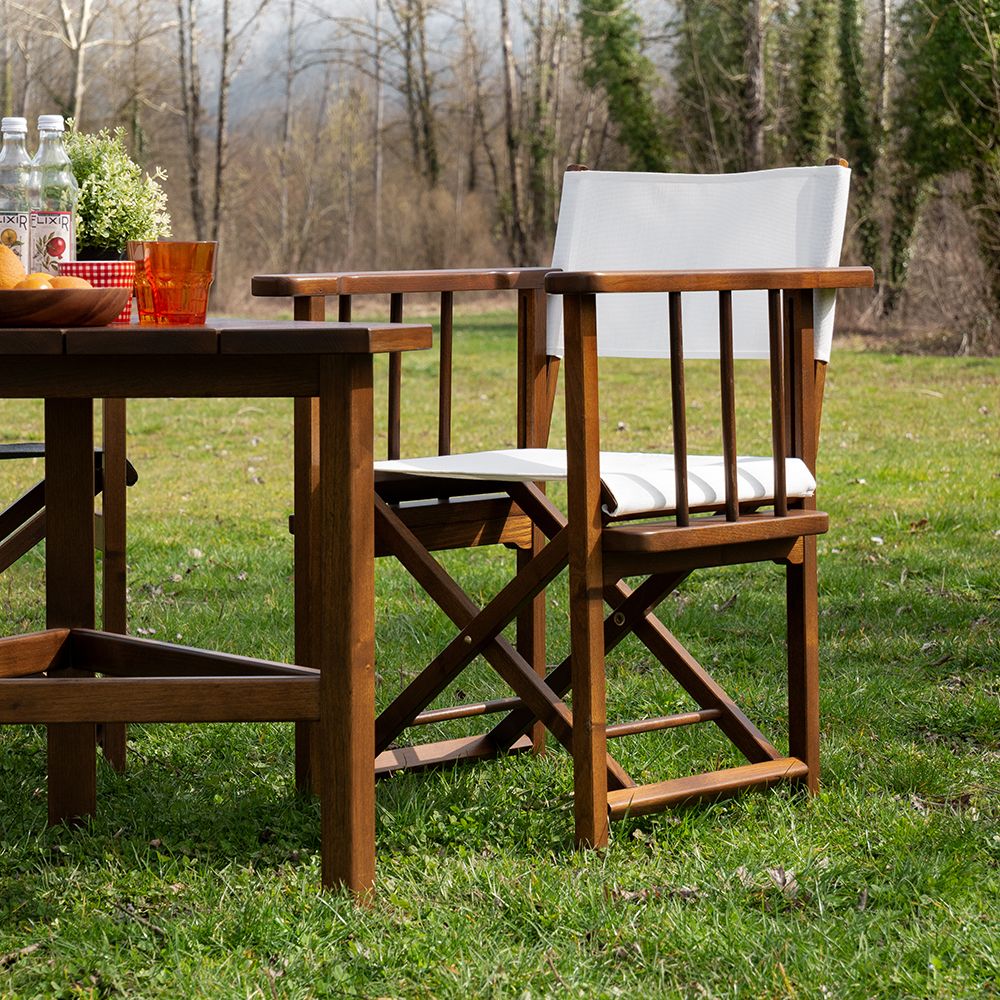 Fauteuils de jardin - Fauteuil metteur en scène en robinier F104. - AZUR CONFORT